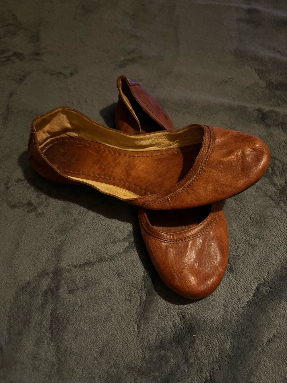Frye Carson Ballet Shoes Size 10 B Light Brown Used